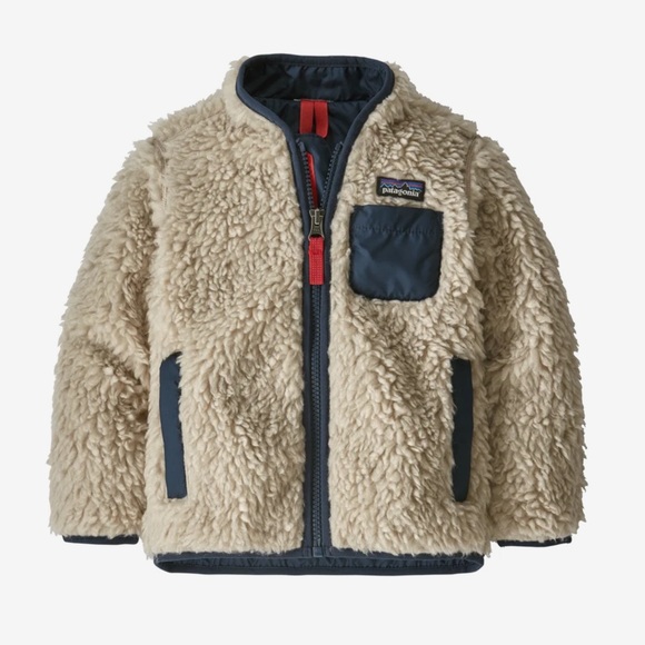Patagonia Other - Patagonia Baby Retro-X Fleece Jacket 3t in Natural with New Navy